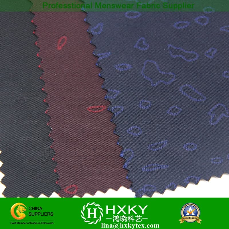 Heart Design Dobby Poly Semi Memory Fabric for Garment